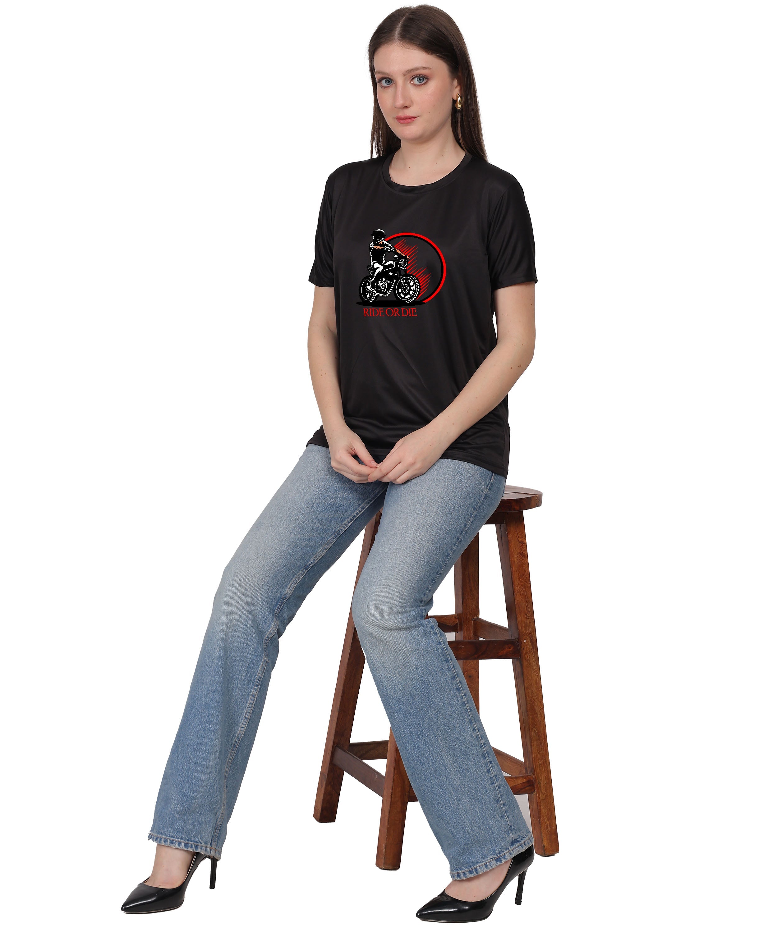 Ride or Die Motorcycle Graphic T-Shirt, Cotton, Short Sleeve, Regular Fit