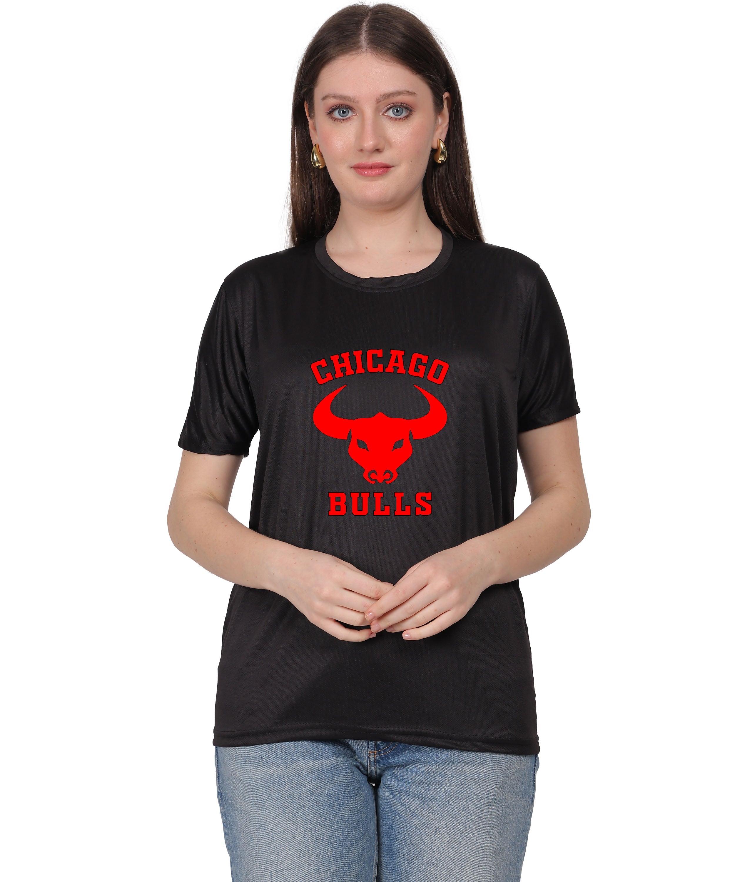 Chicago Bulls NBA Basketball Team Logo T-Shirt, Cotton, Short Sleeve, Regular Fit