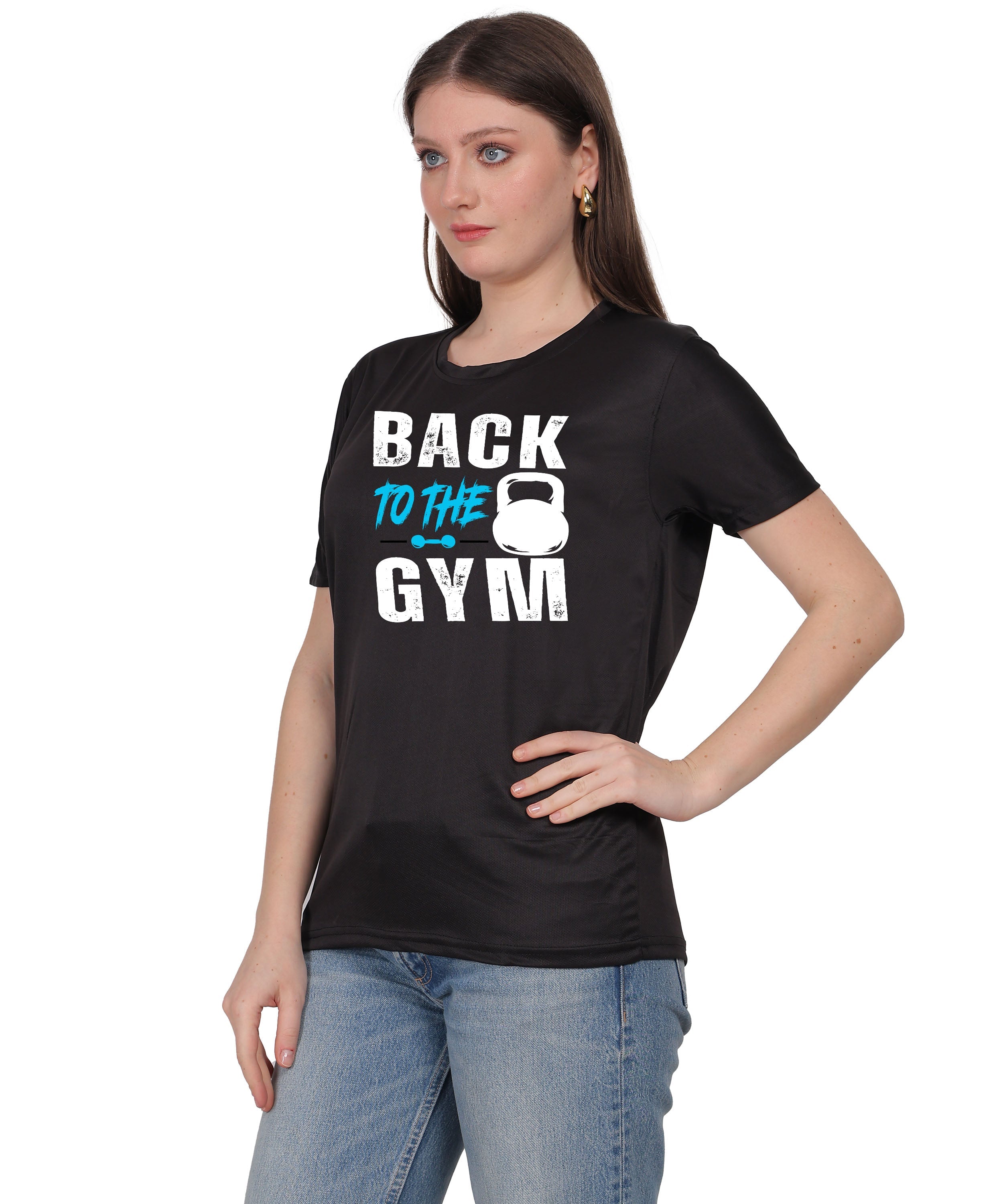 Back to the Gym Workout T-Shirt, Cotton, Short Sleeve, Regular Fit, Graphic Print Design