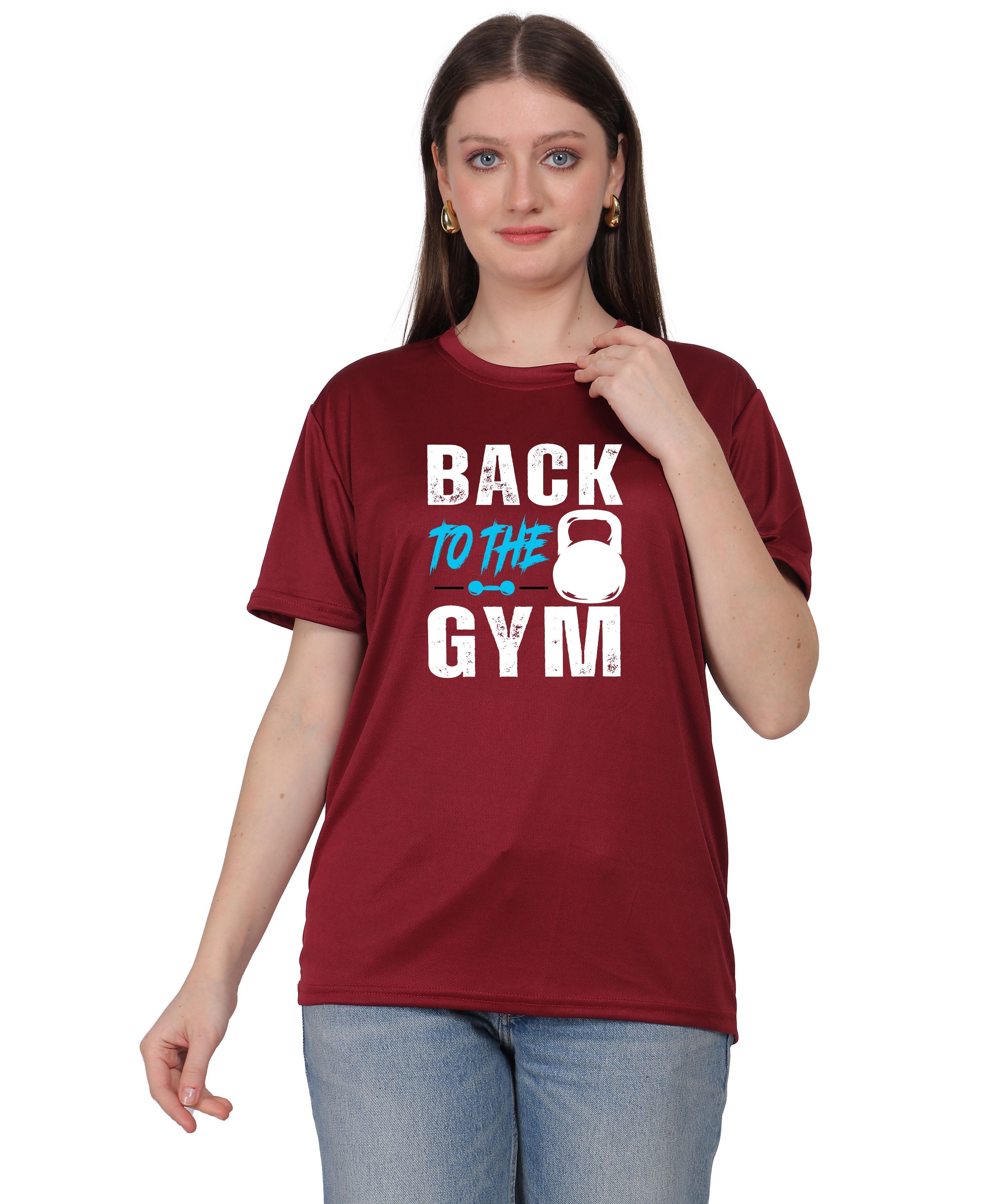 Back to the Gym Workout T-Shirt, Cotton, Short Sleeve, Regular Fit, Graphic Print Design