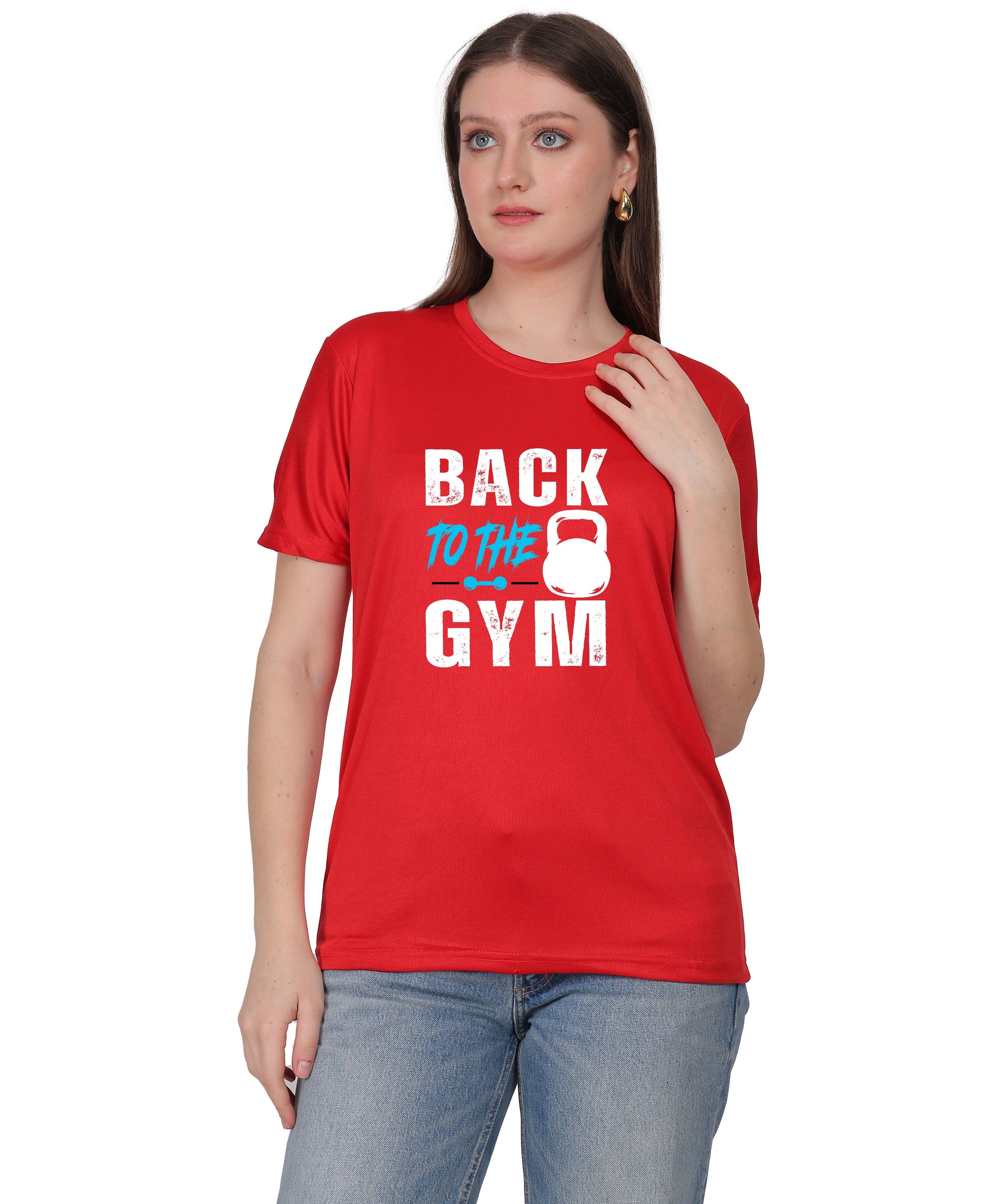 Back to the Gym Workout T-Shirt, Cotton, Short Sleeve, Regular Fit, Graphic Print Design