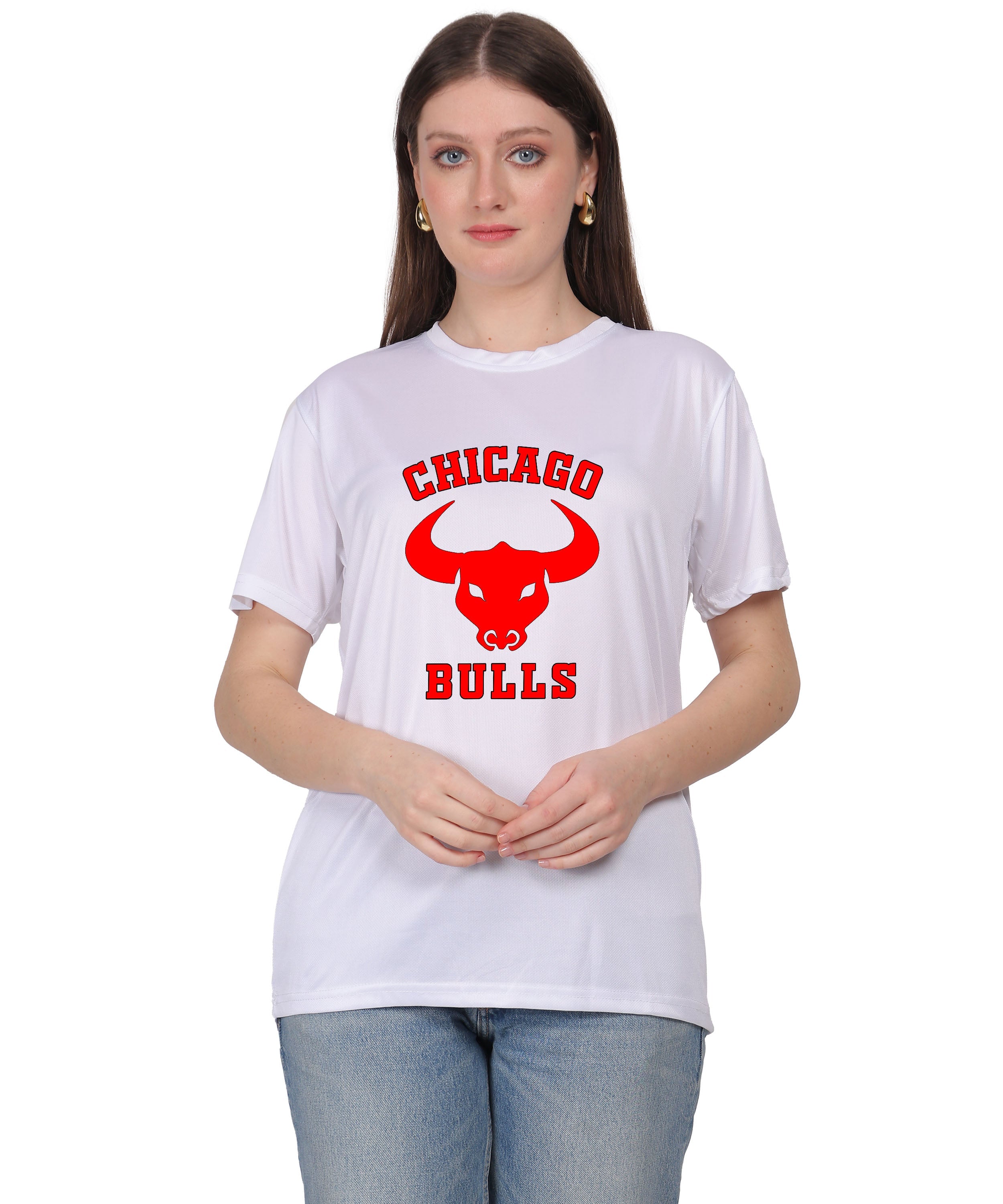 Chicago Bulls NBA Basketball Team Logo T-Shirt, Cotton, Short Sleeve, Regular Fit