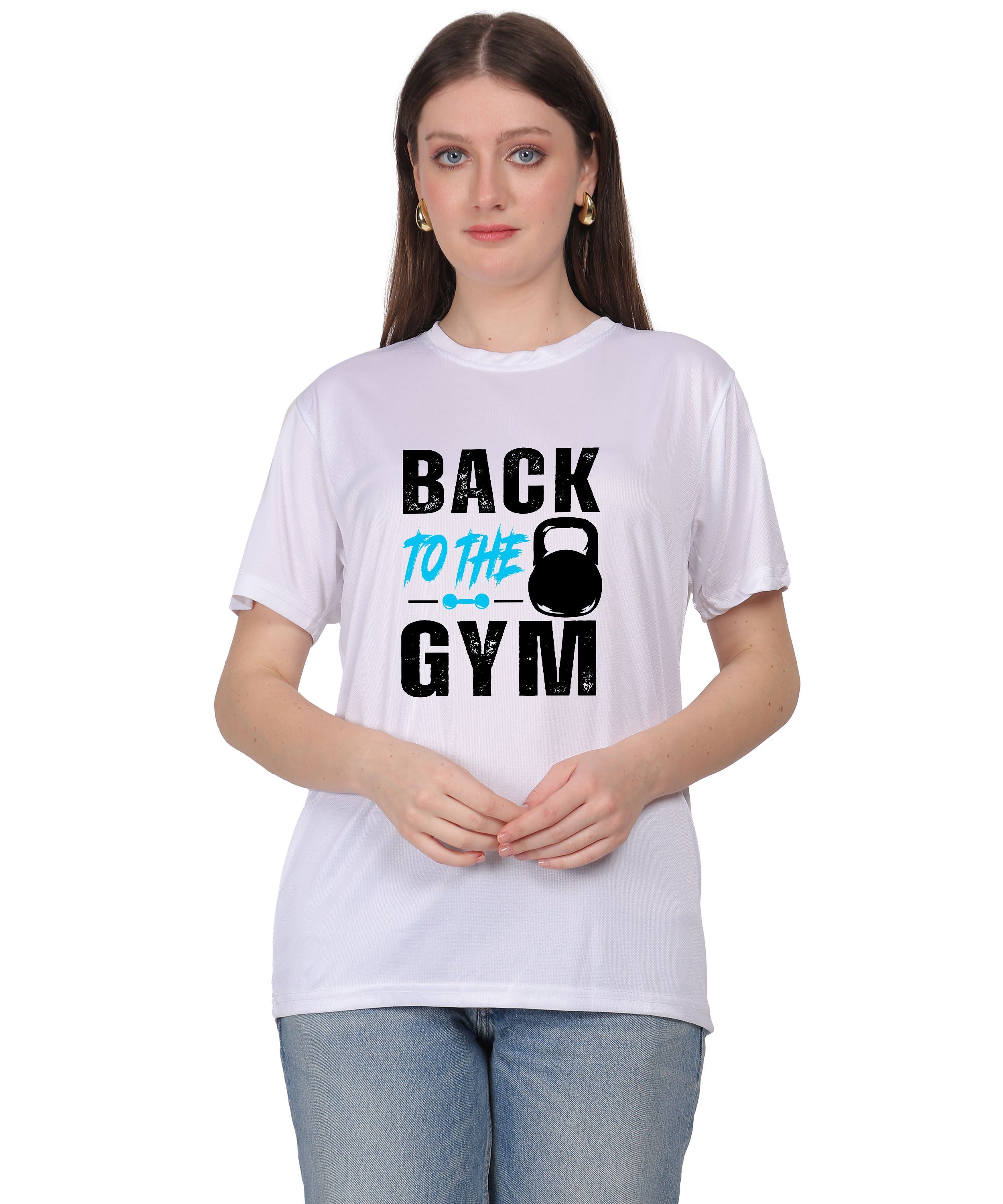 Back to the Gym Workout T-Shirt, Cotton, Short Sleeve, Regular Fit, Graphic Print Design