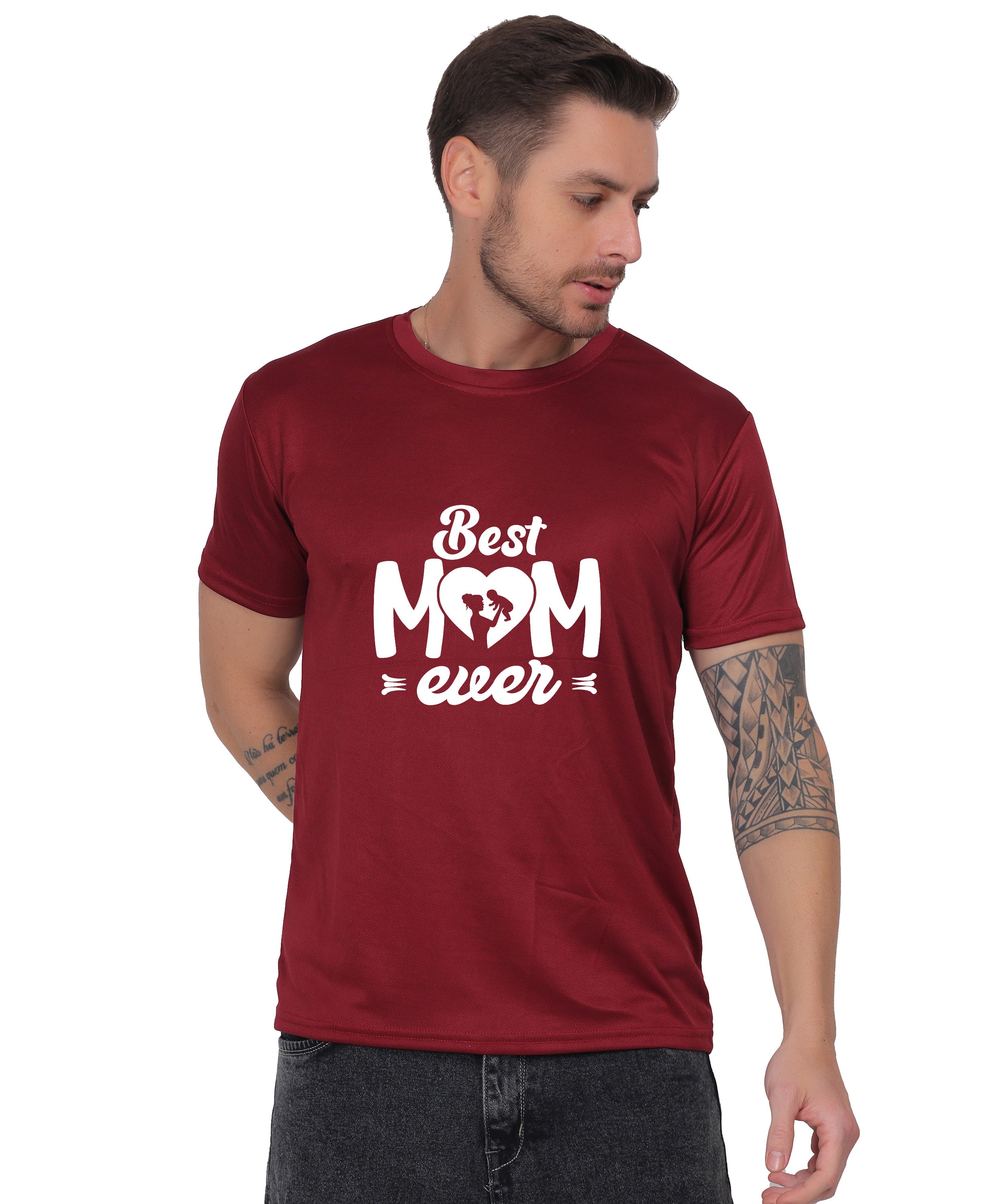 Best Mom Ever Graphic T-Shirt, Black Cotton, Round Neck, Short Sleeve, Regular Fit