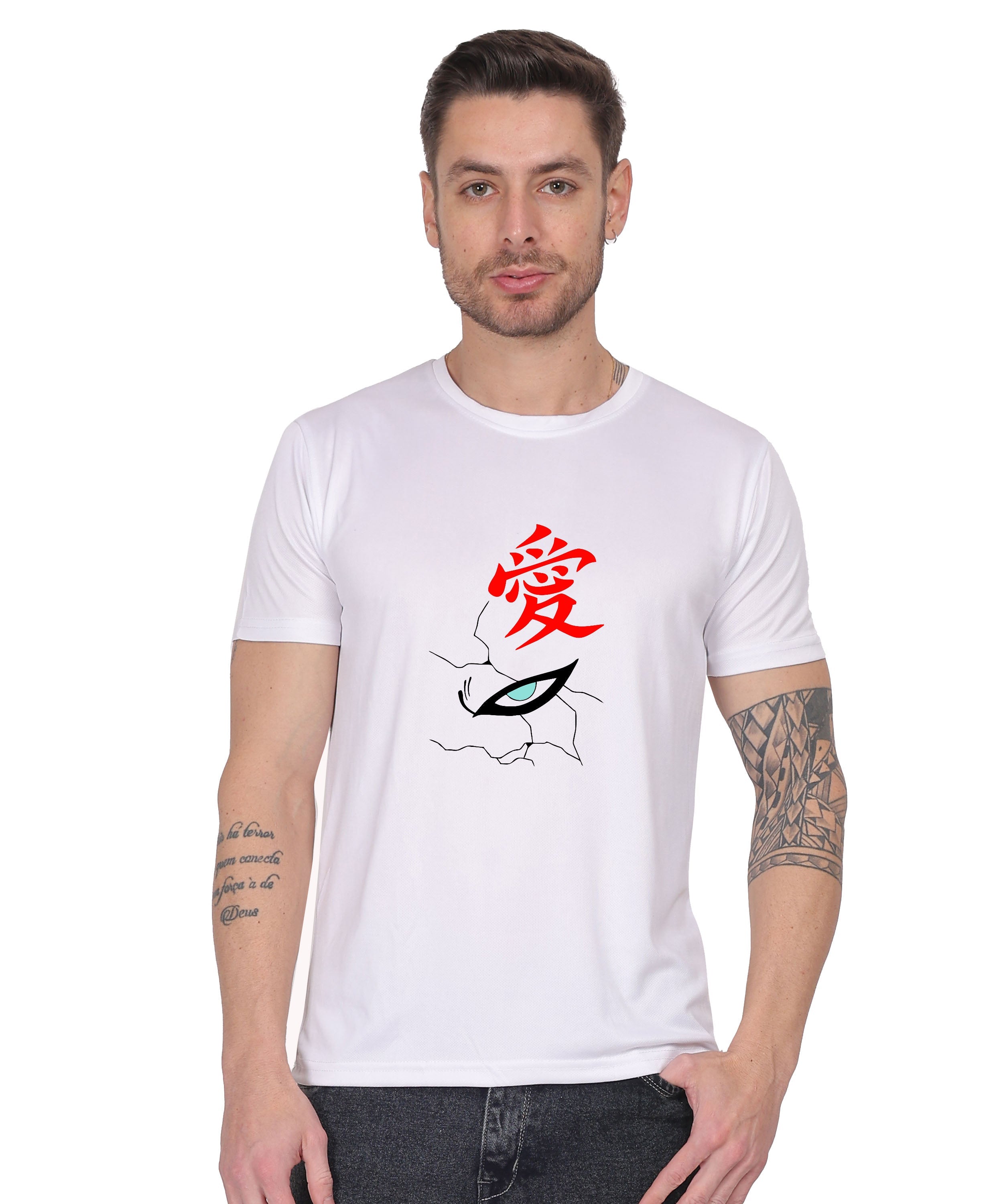 Generic Hooded Figure Graphic T-Shirt, Black Cotton, Short Sleeve, Regular Fit, Crew Neck